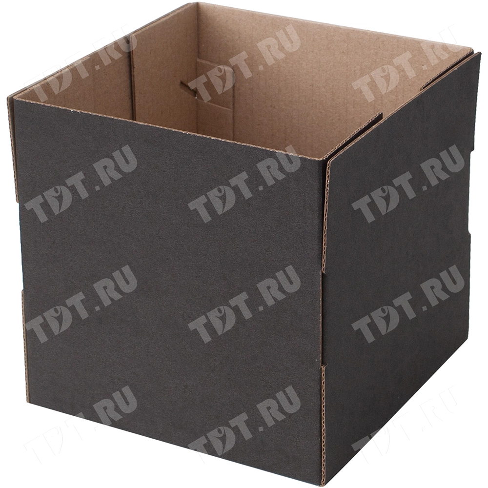 Коробка крышка-дно «Кубик», чёрная, 100*100*100 мм