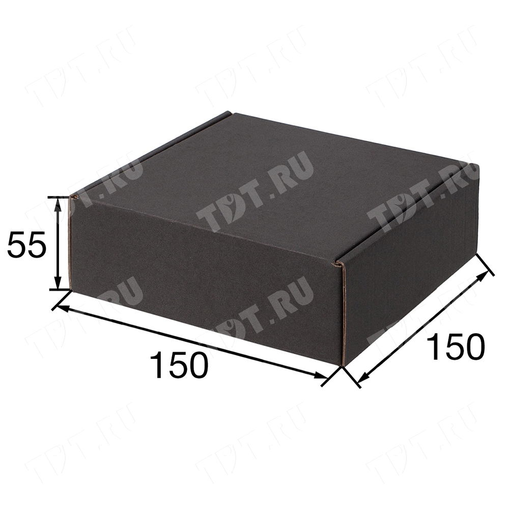 Короб КС-521 МГФ, чёрный, 150*150*55 мм