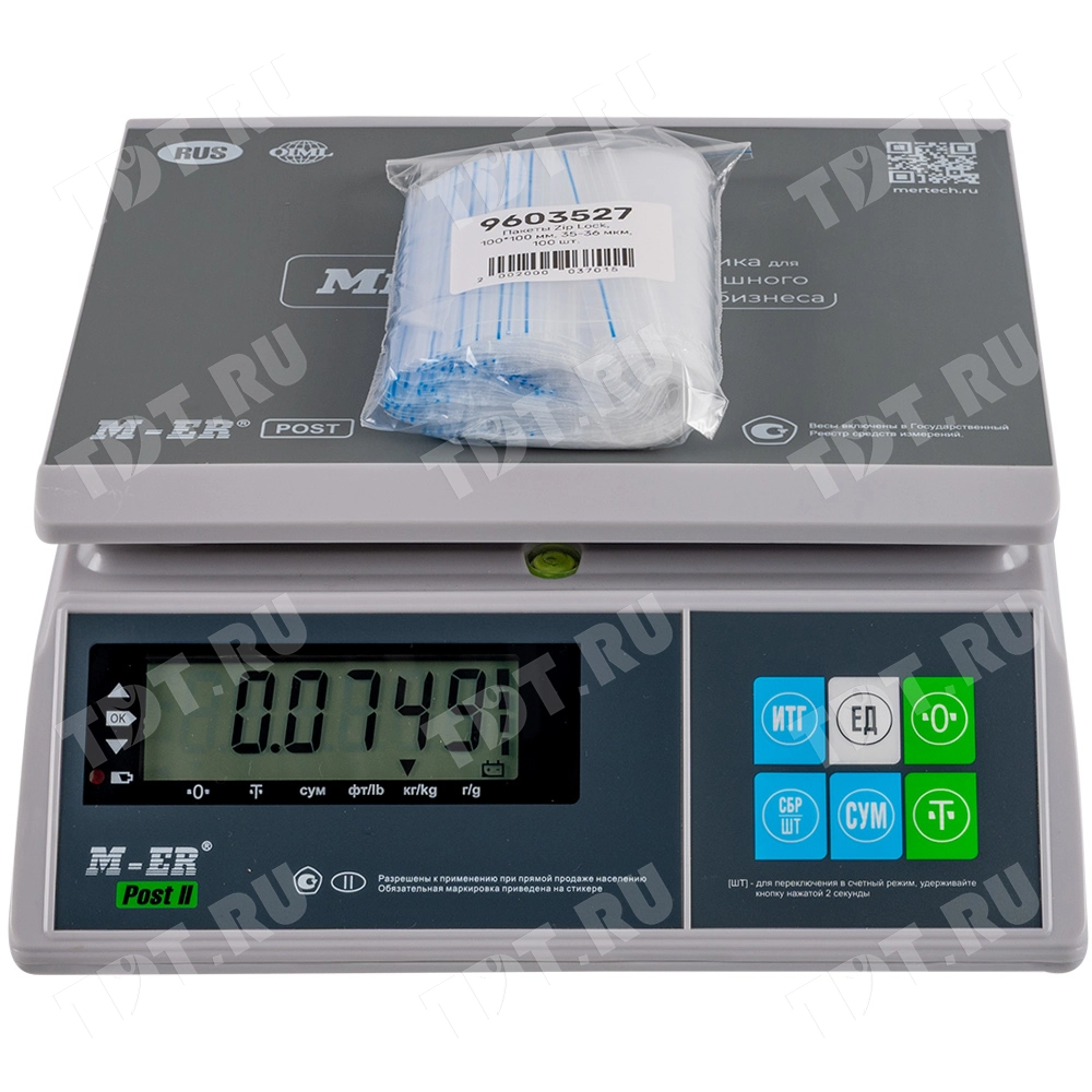 Пакет Zip Lock, прозрачный, 100*100 мм, 35-36 мкм, 100 шт.