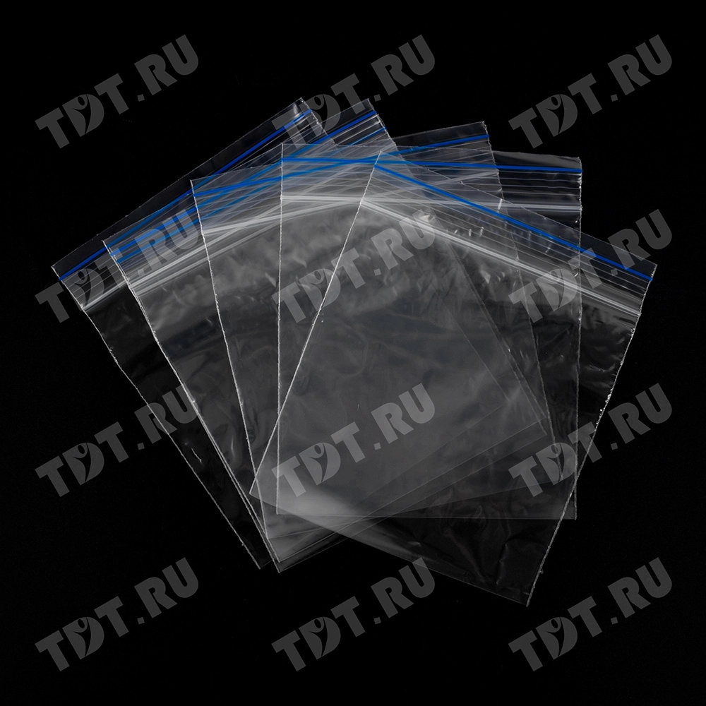 Пакет Zip Lock, прозрачный, 100*100 мм, 35-36 мкм, 100 шт.