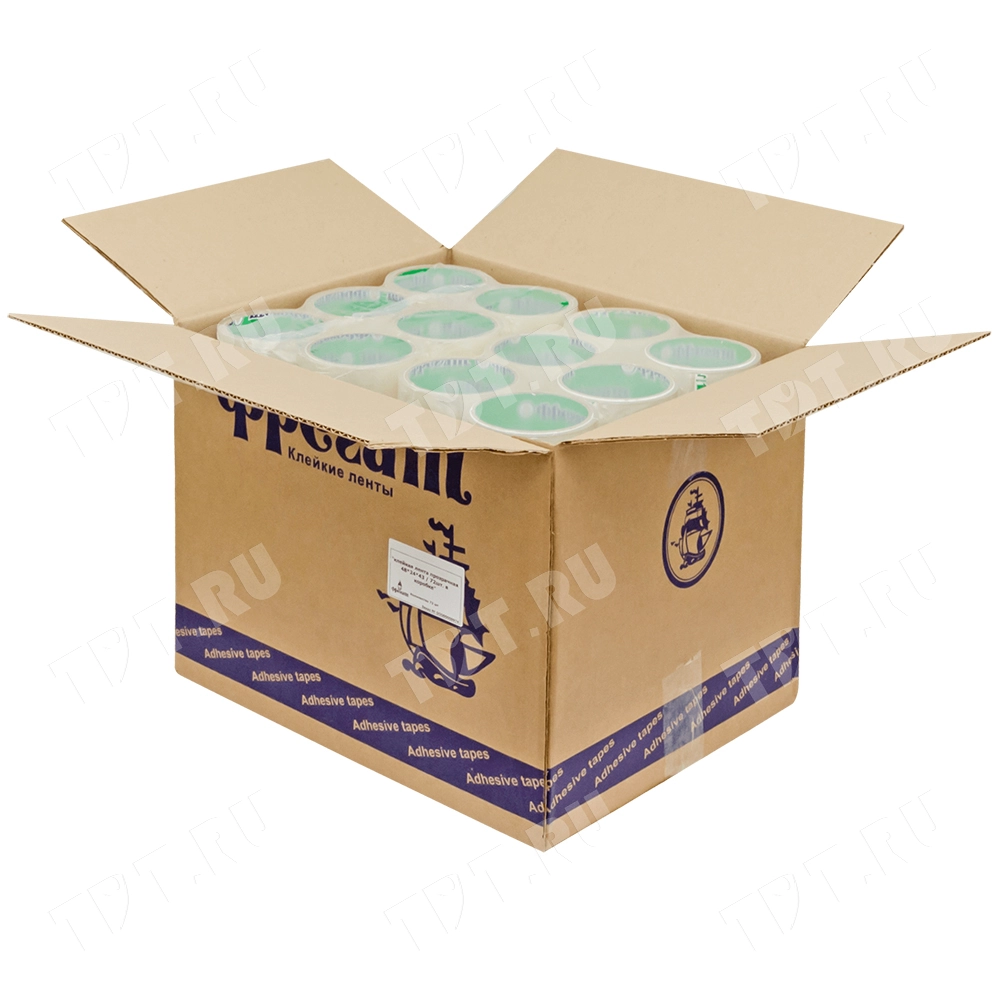Клейкая лента прозрачная Фрегат, 48мм*24м*43мкм