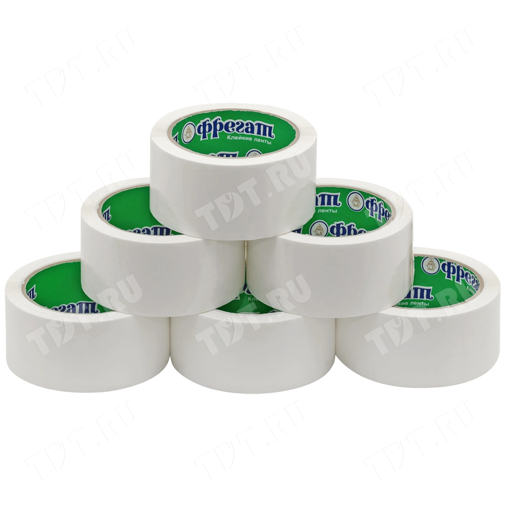 Клейкая лента белая Фрегат, 48мм*66м*43мкм