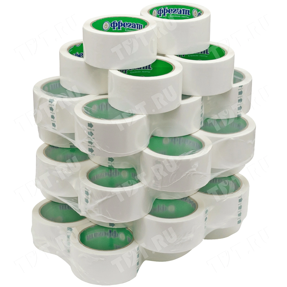 Клейкая лента белая Фрегат, 48мм*66м*43мкм