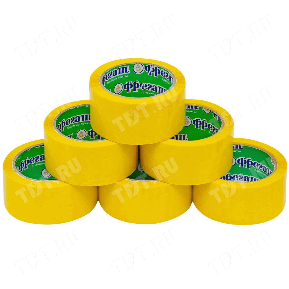 Клейкая лента желтая Фрегат, 48мм*66м*43мкм
