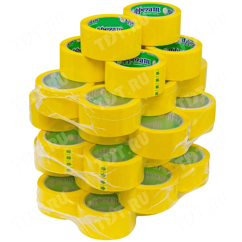 Клейкая лента желтая Фрегат, 48мм*66м*43мкм