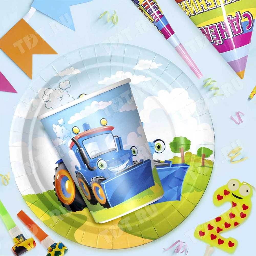 Стаканчики «Транспорт», картонные, 250 мл, 6 шт.