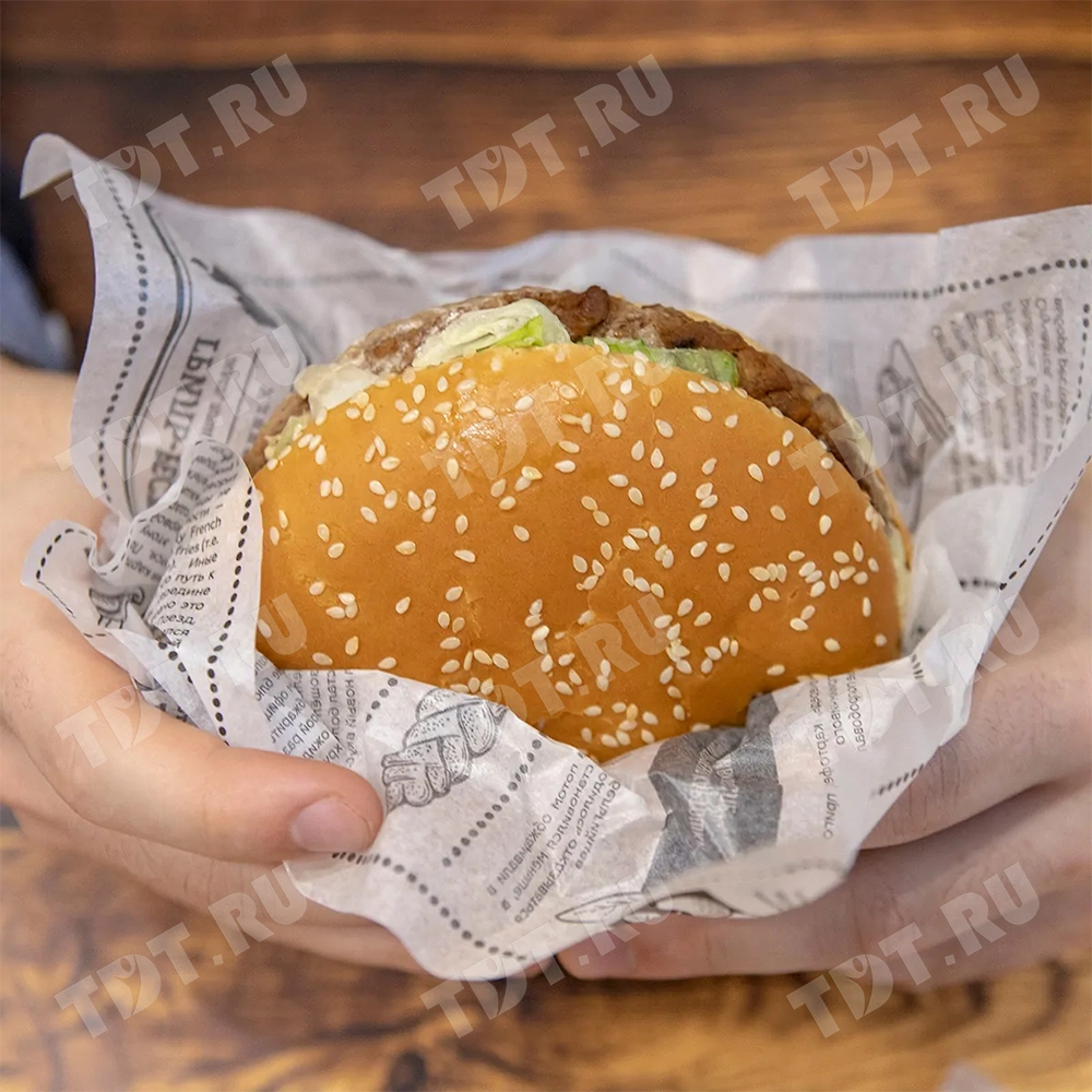 Оберточная бумага с парафином «Газета» 305*305 мм, 500 шт.