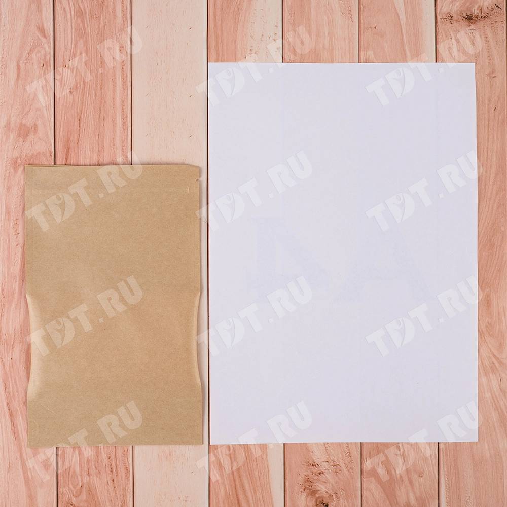 Крафт дой-пак с zip lock, прямоугольное окно 7 см, 13.5*4*22.5 см, 50 шт.