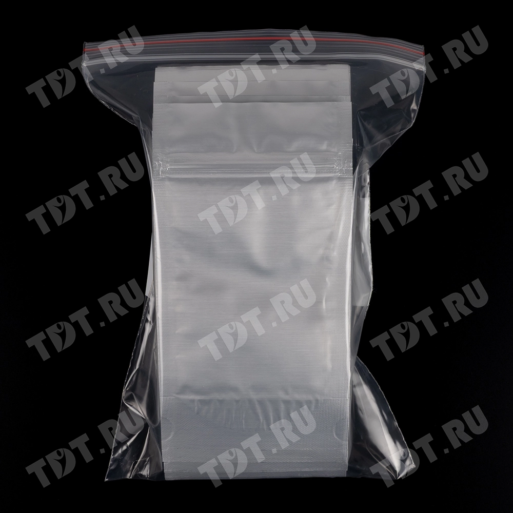 Фольгированный дой-пак с zip lock, серебристый, 10*15+3 см, 93 мкм, 100 шт.