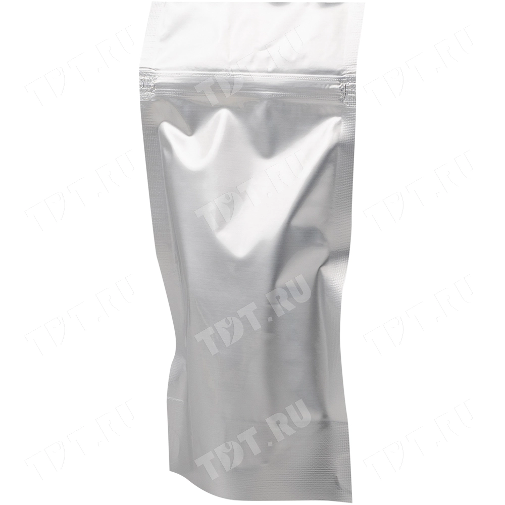 Фольгированный дой-пак с zip lock, серебристый, 10*15+3 см, 93 мкм, 100 шт.