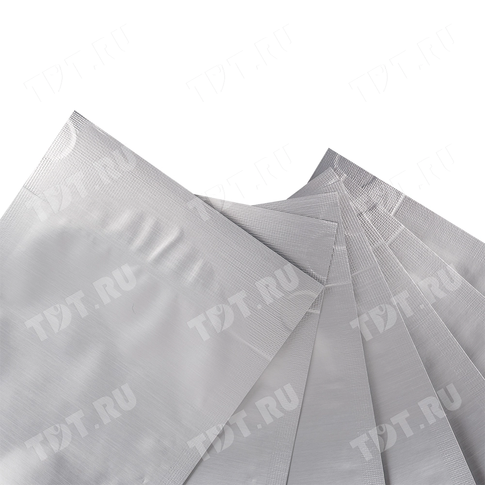 Фольгированный дой-пак с zip lock, серебристый, 10*15+3 см, 93 мкм, 100 шт.