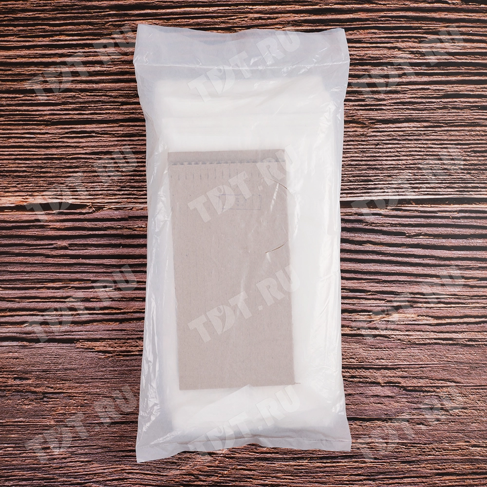 Полиэтиленовые фасовочные пакеты ПНД в пластах, А7, 14+8*35см, 8 мкм