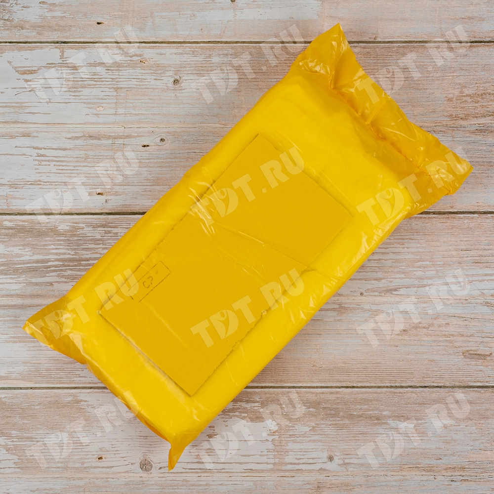 Пакеты фасовочные ПНД в пластах, желтая упаковка, А8, 14+8*26см, 8 мкм