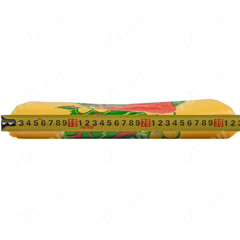 Пакет майка ПНД «Клубника» желтый, 30+16*55см, 25 мкм, 100шт.