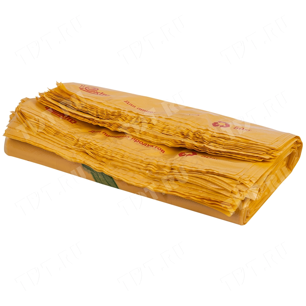 Пакет майка ПНД «Овощи» желтый, 30+16*55см, 25 мкм, 100шт.