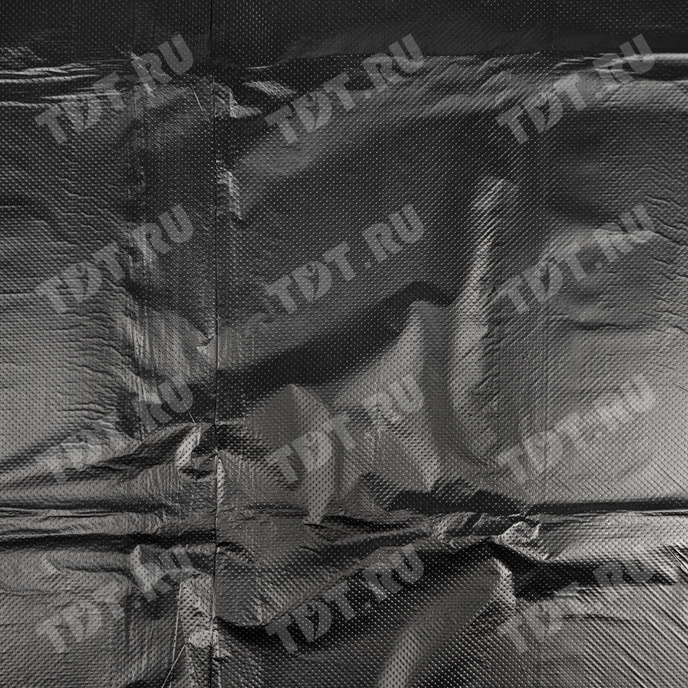 Пакет майка ПНД «Белый Медведь» чёрный, 30+16*58см, 15 мкм, 100шт.