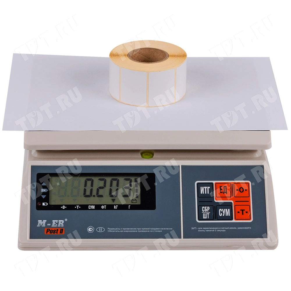 Термотрансферные этикетки ПЛГ 40*30 мм, втулка 40 мм, 1000 шт./рол.