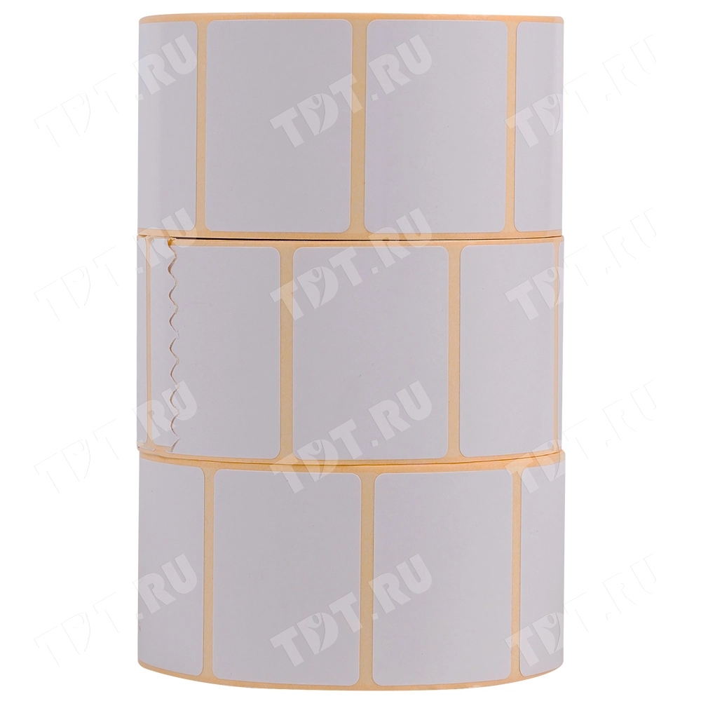 Термотрансферные этикетки ПЛГ 40*30 мм, втулка 40 мм, 1000 шт./рол.