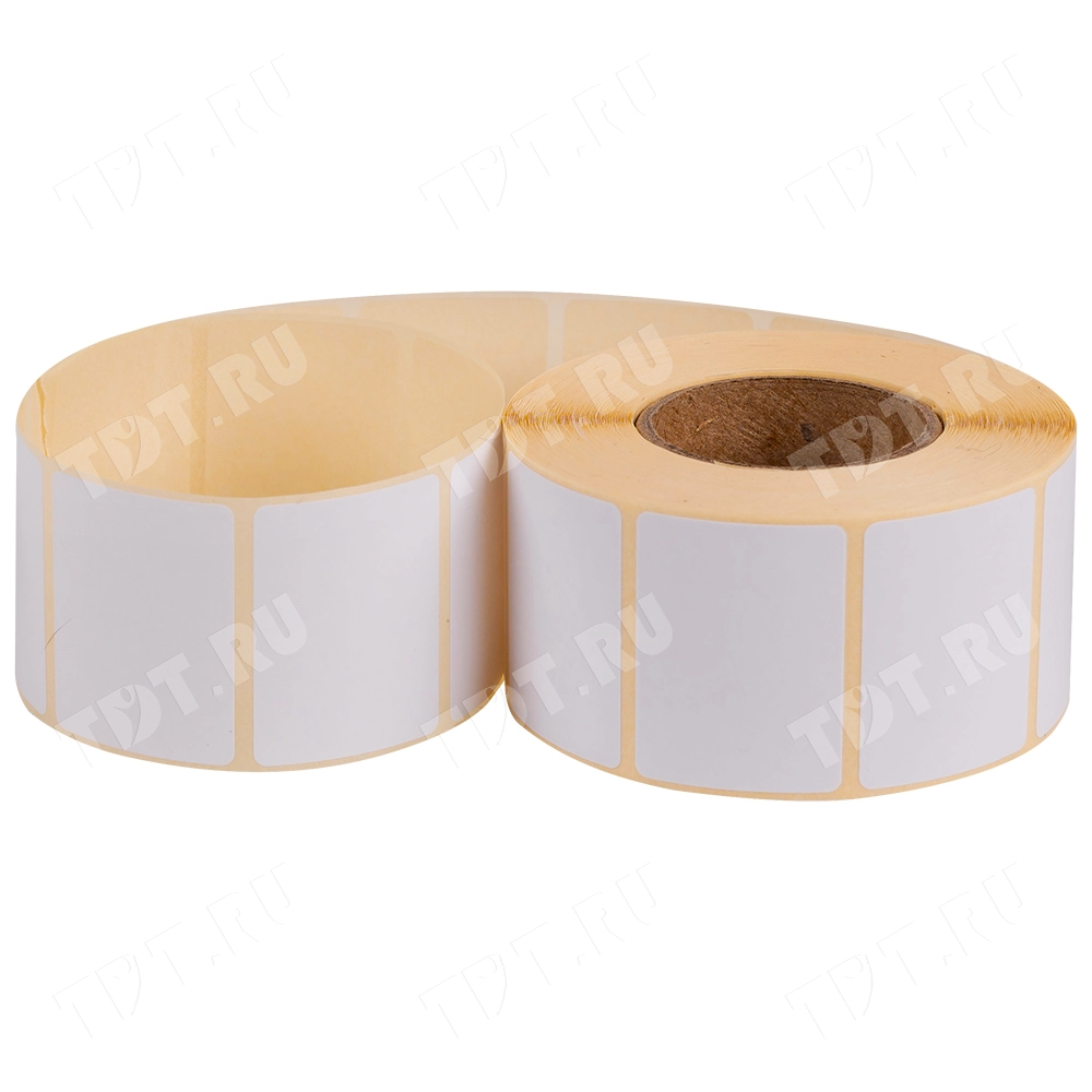 Термотрансферные этикетки ПЛГ 40*30 мм, втулка 40 мм, 1000 шт./рол.