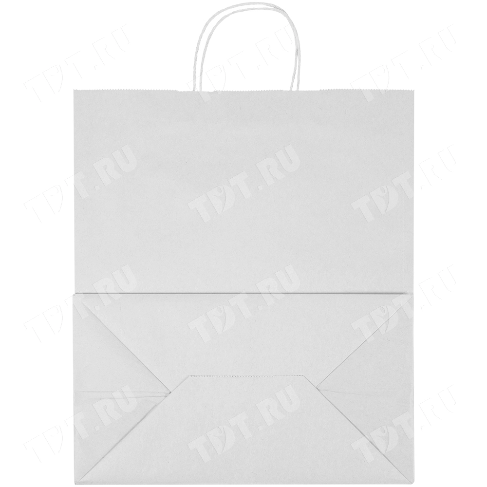 Белый пакет с крученой ручкой, 80 г/м², 35*15*45 см