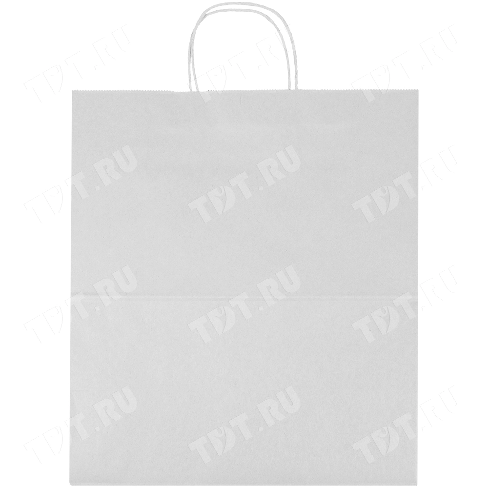 Белый пакет с крученой ручкой, 80 г/м², 35*15*45 см