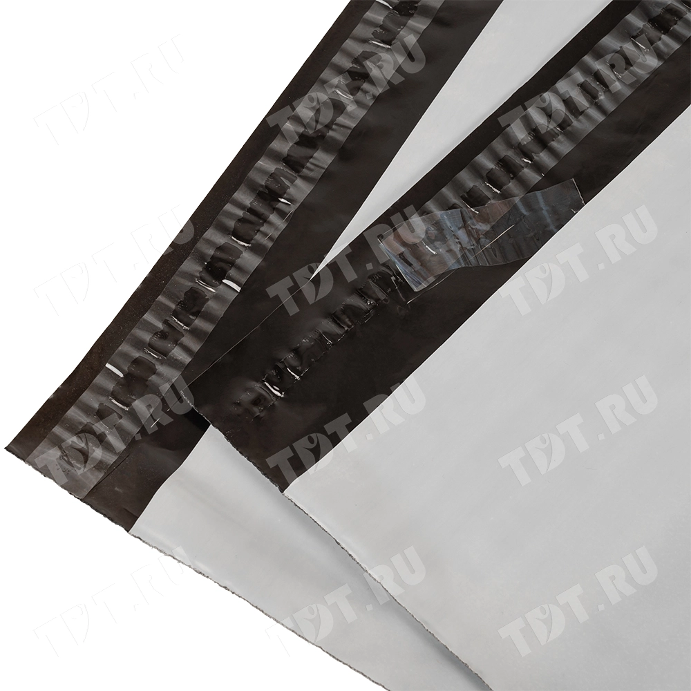 Курьер-пакет белый без печати, с карманом, 400*515+40 мм, 50 мкм, 1 шт.