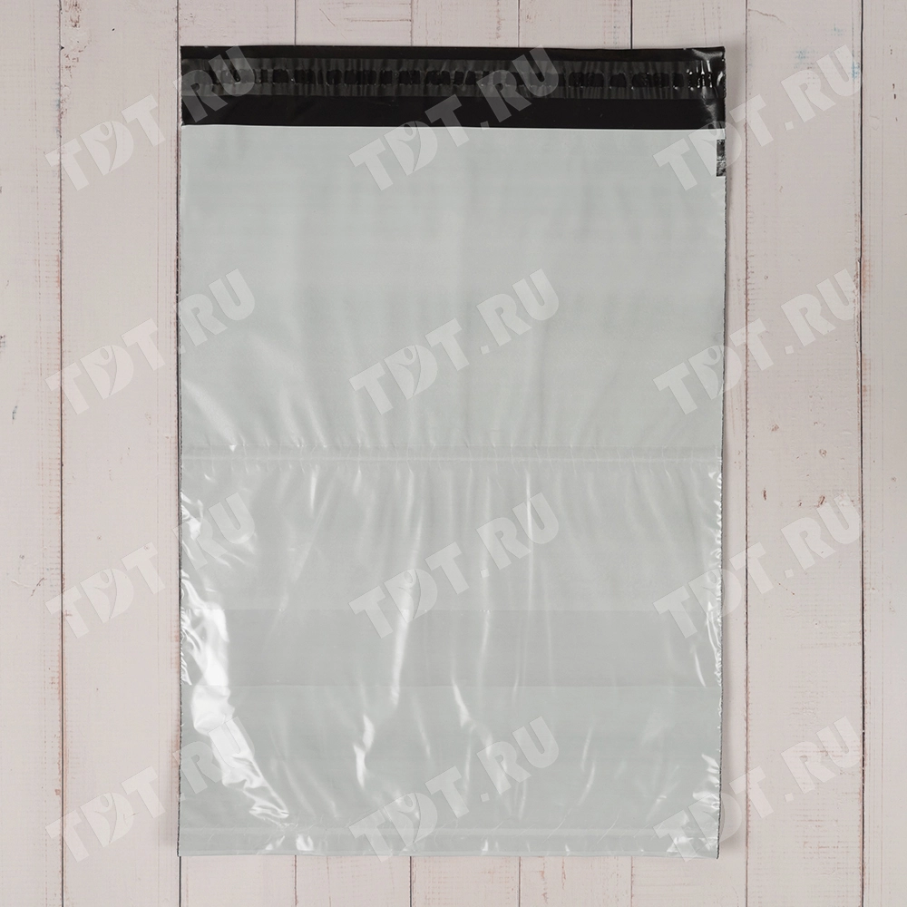 Курьер-пакет белый без печати, с карманом, 400*515+40 мм, 50 мкм, 1 шт.