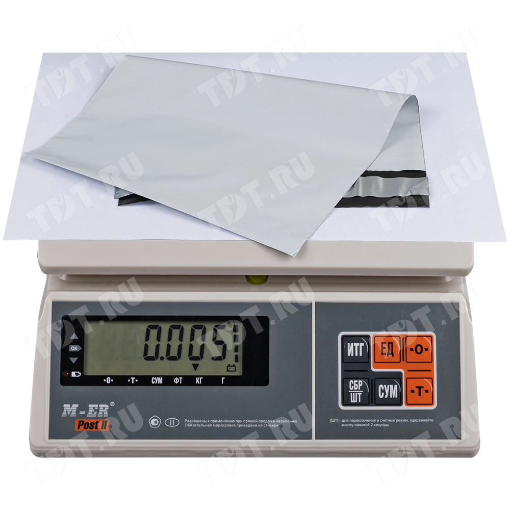 Курьер-пакет белый без печати, без кармана, 190*240+40 мм, 50 мкм, 1 шт.