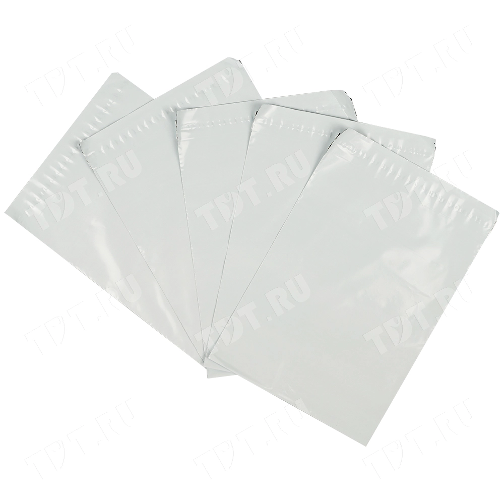 Курьер-пакет белый без печати, без кармана, 190*240+40 мм, 50 мкм, 1 шт.