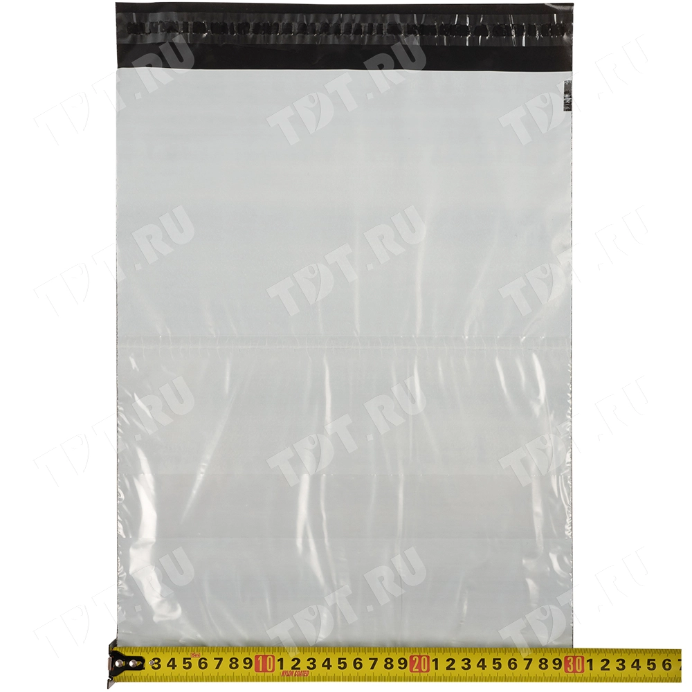 Курьер-пакет белый без печати, с карманом, 300*400+40 мм, 50 мкм, 1 шт.