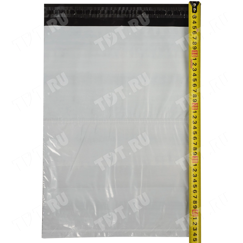 Курьер-пакет белый без печати, с карманом, 300*400+40 мм, 50 мкм, 1 шт.