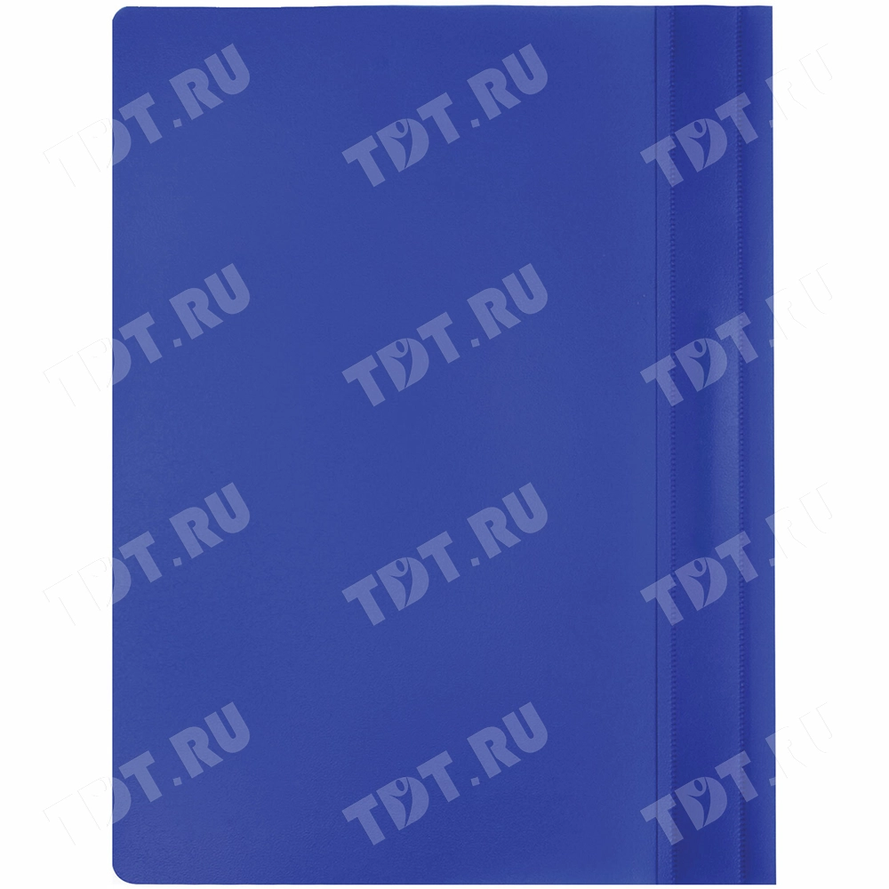 Пластиковый скоросшиватель BRAUBERG, А4, 130/180 мкм, синий