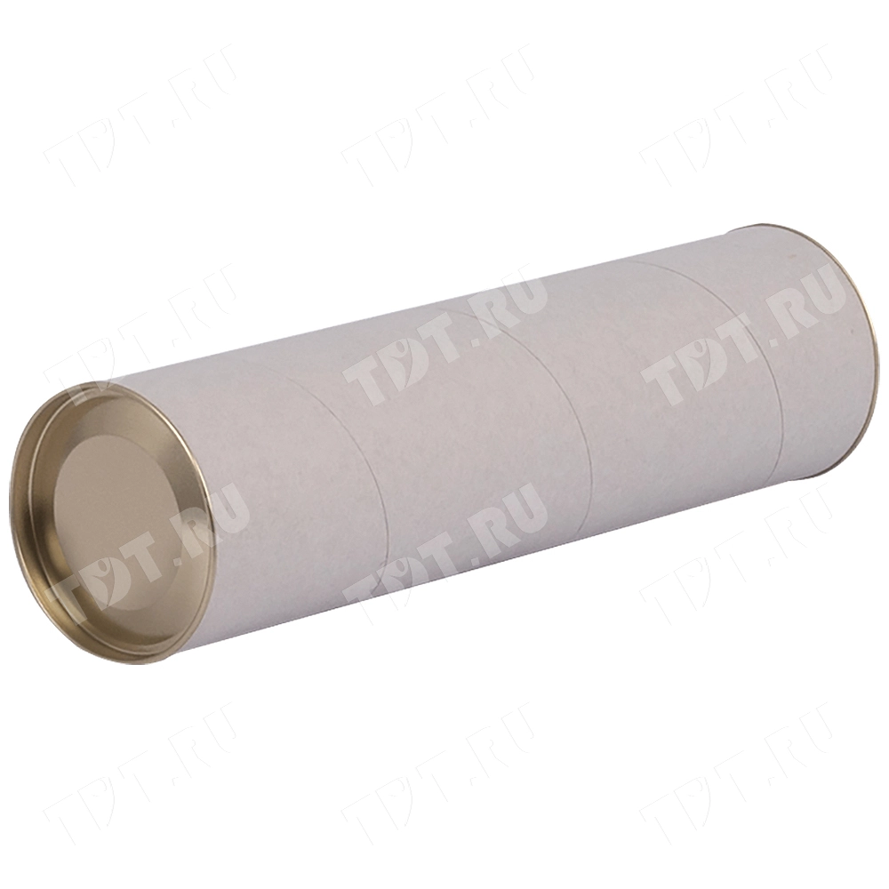 Картонный тубус с жестяной крышкой, 73*240 мм