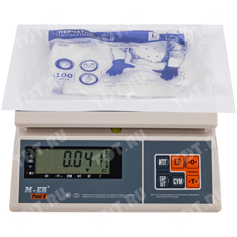 Перчатки полиэтиленовые A.D.M., Лайт, прозрачные, размер L, 100шт./уп.