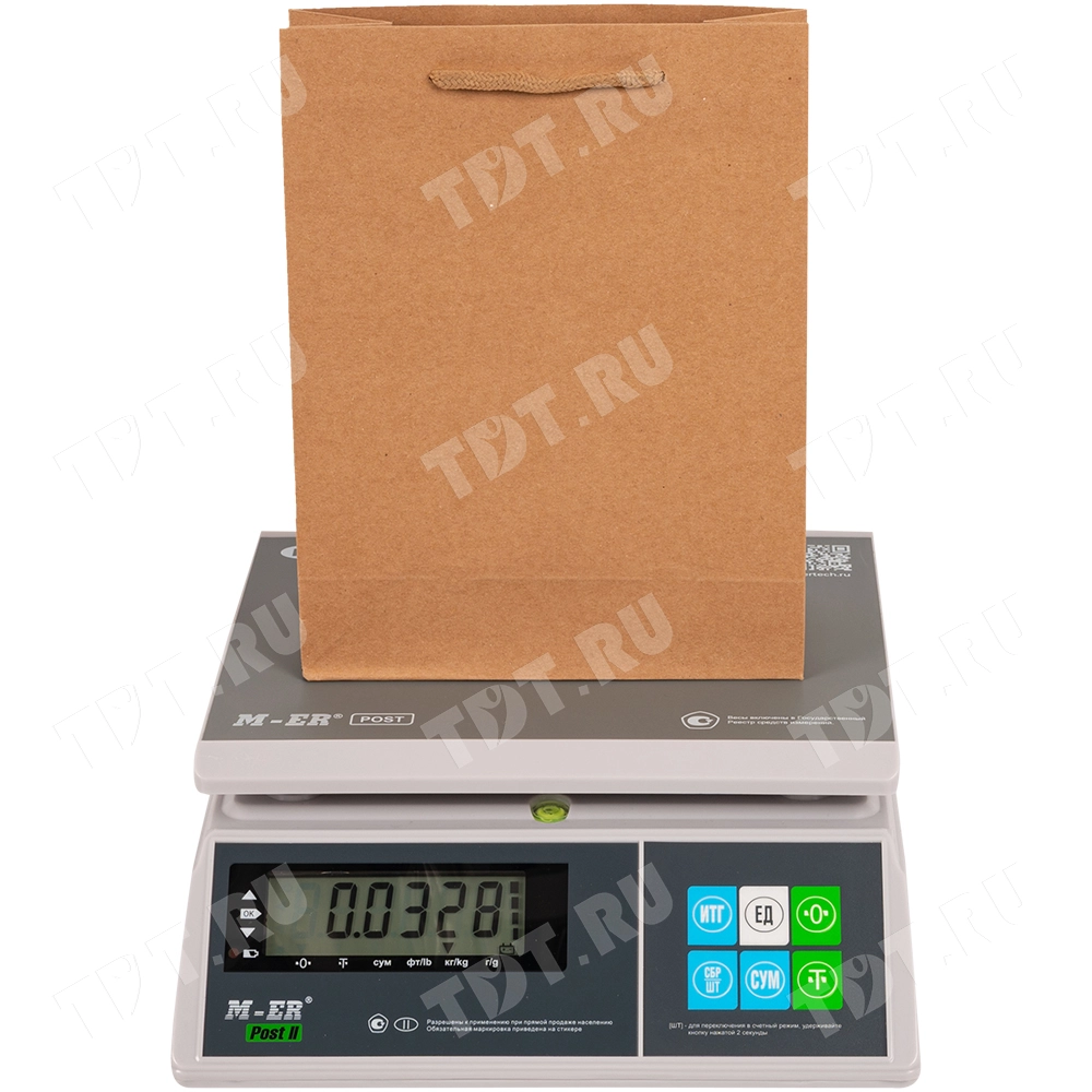 Крафт пакет с веревочной ручкой, 120 г/м², 19*8*24 см