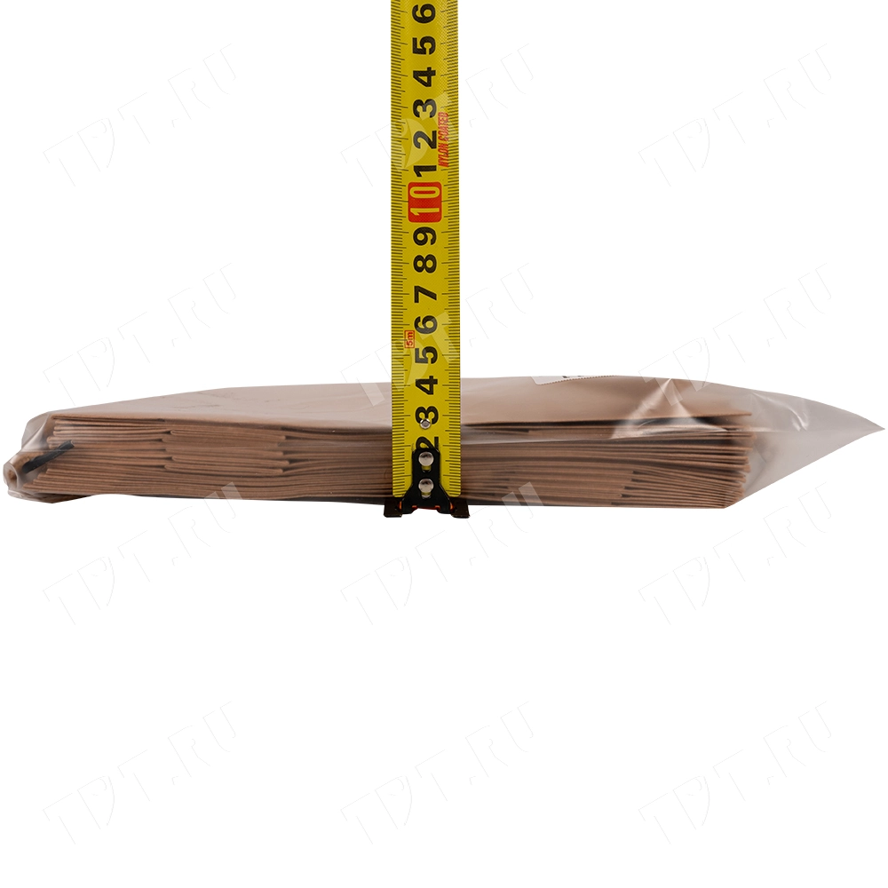 Крафт пакет с веревочной ручкой, 120 г/м², 19*8*24 см