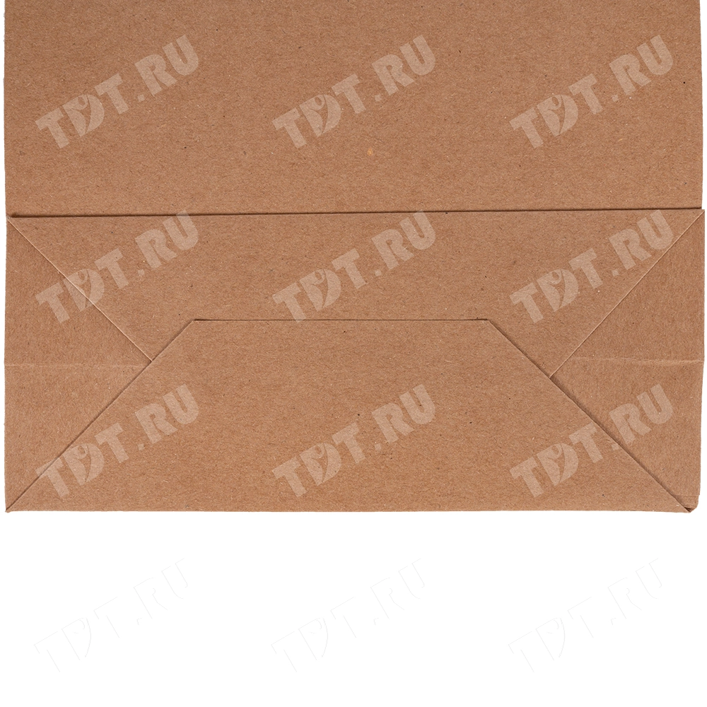 Крафт пакет с веревочной ручкой, 120 г/м², 19*8*24 см