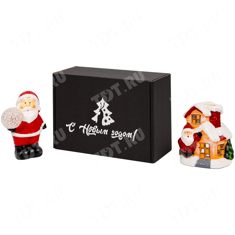 Подарочная коробка «С Новым годом!», чёрная, 210*150*90 мм