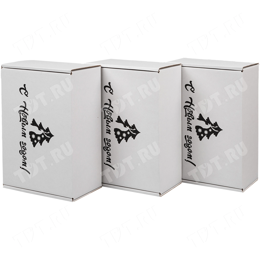 Подарочная коробка «С Новым годом!», белая, 210*150*90 мм