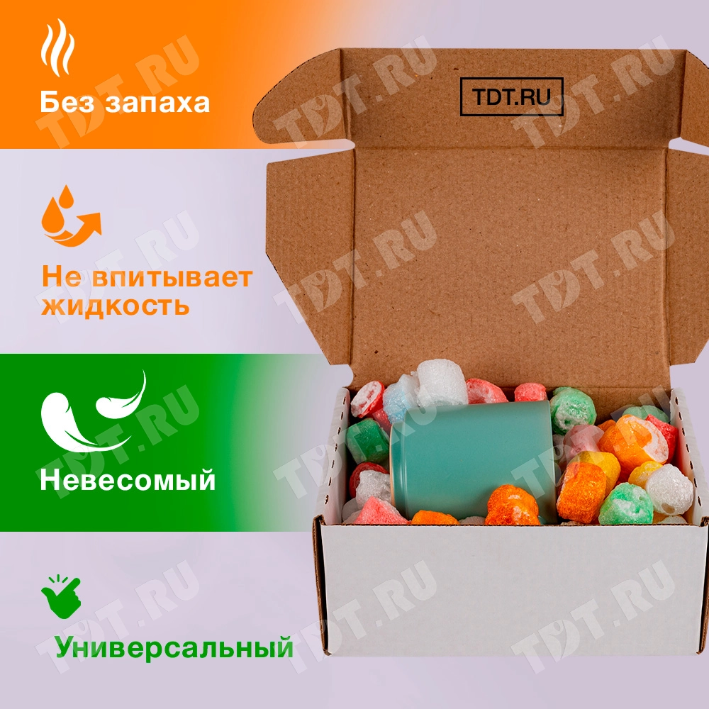 Наполнитель полистирольный «Конфетти», цветной, 50 л