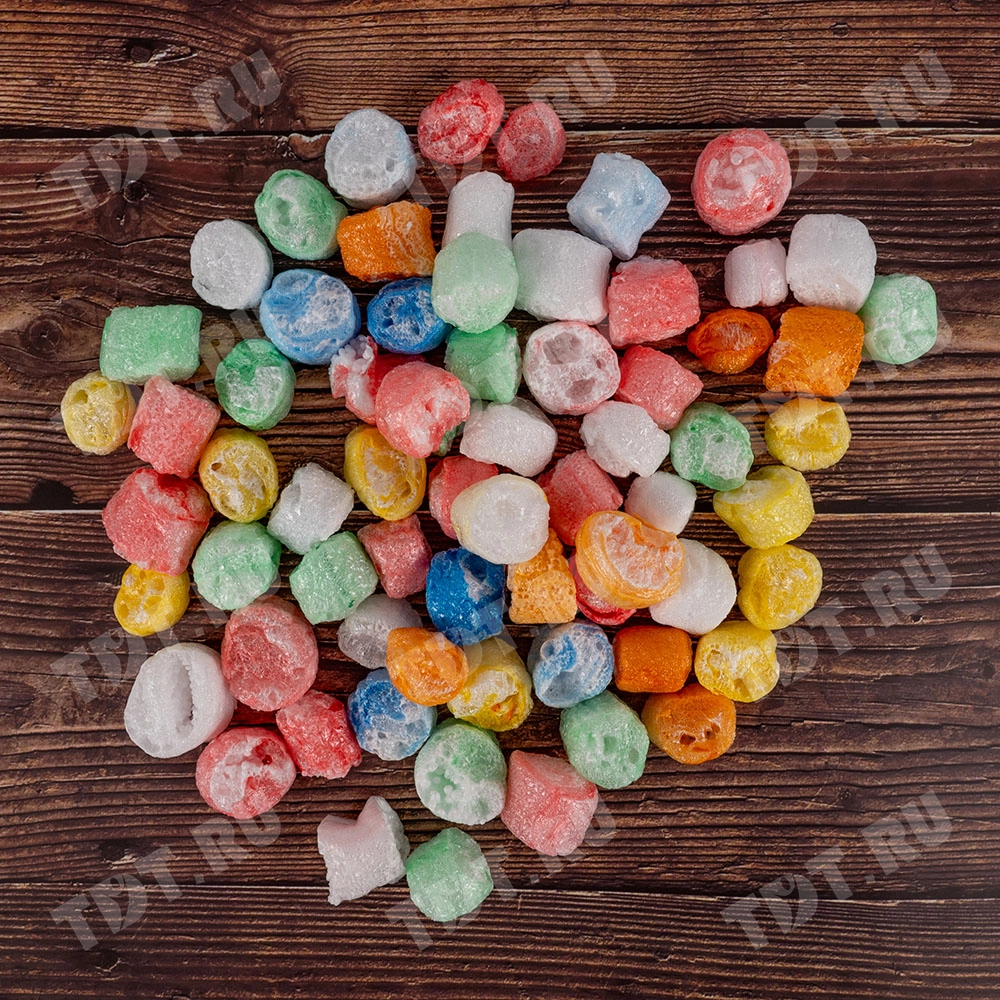 Наполнитель полистирольный «Конфетти», цветной, 200 л