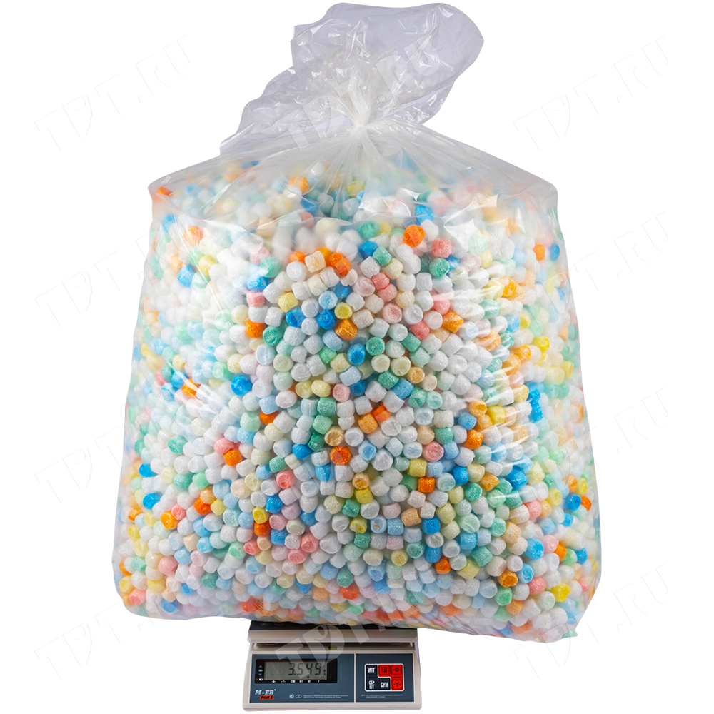 Наполнитель полистирольный «Конфетти», цветной, 200 л