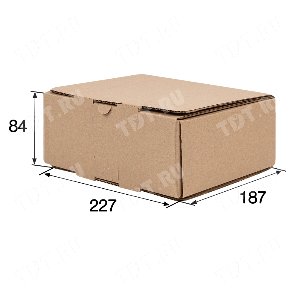 Почтовый короб усиленный «Средний», 227*187*84 мм, T-22 В, 100% вторсырье