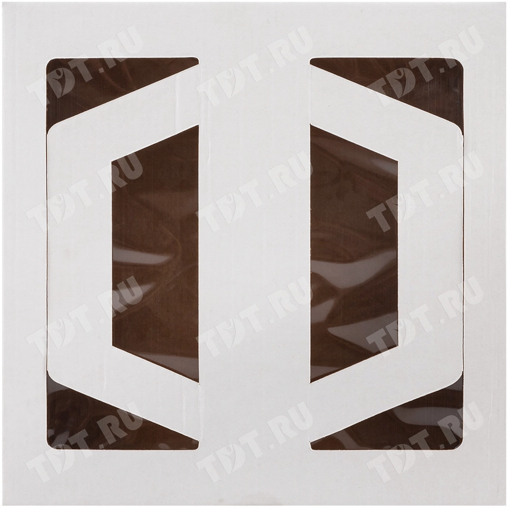 Короб для торта, с окнами и ручками, белый, 220*220*150 мм