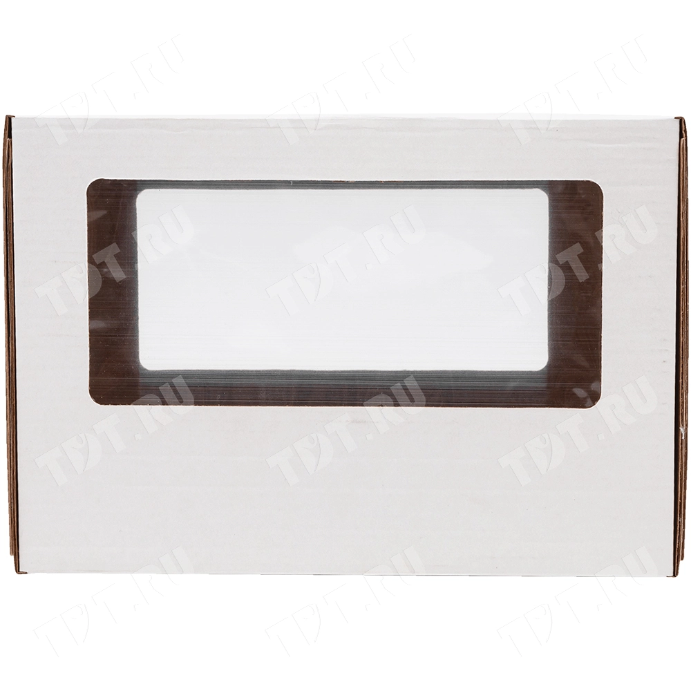 Короб для торта, с окнами и ручками, белый, 220*220*150 мм