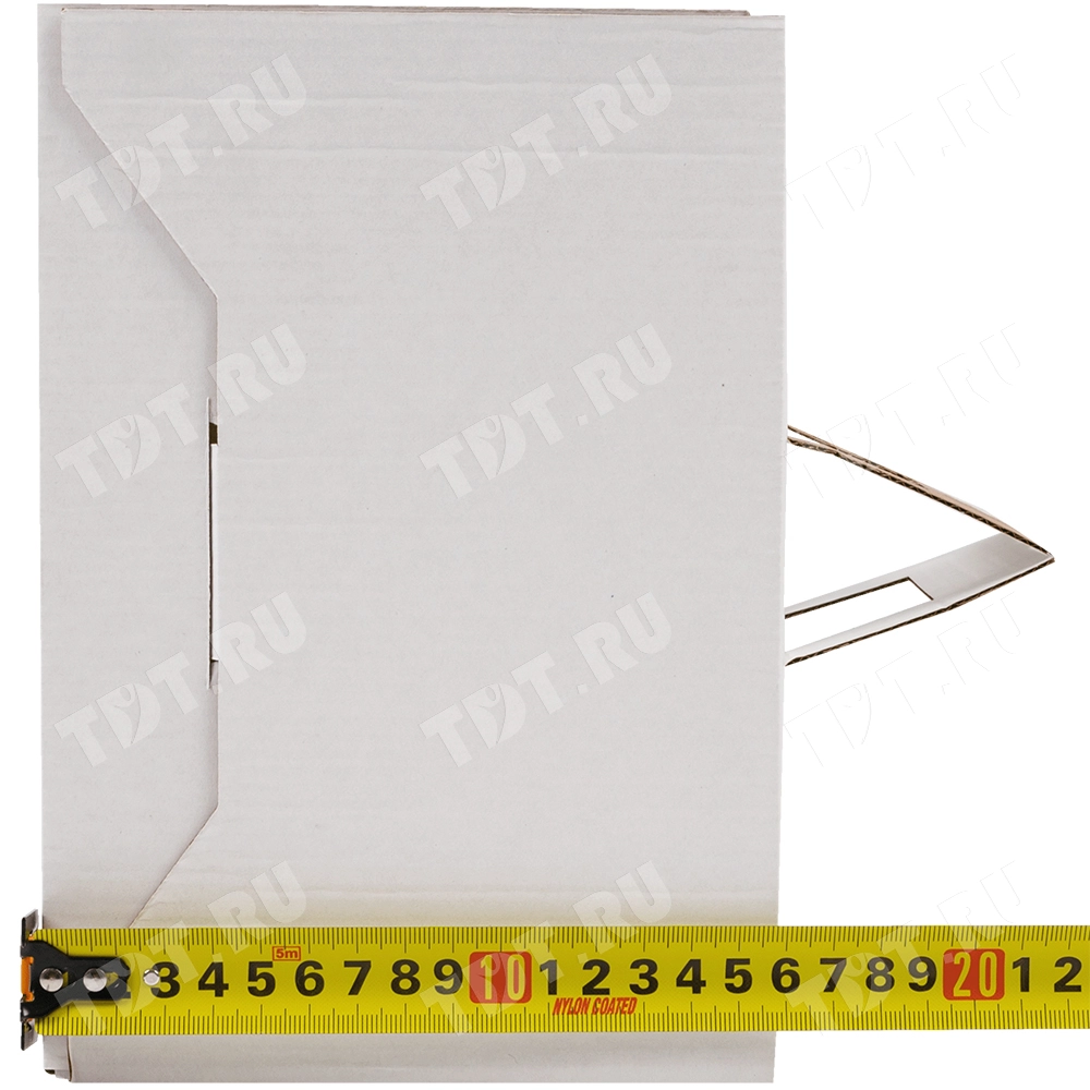 Короб для торта, с окнами и ручками, белый, 220*220*150 мм