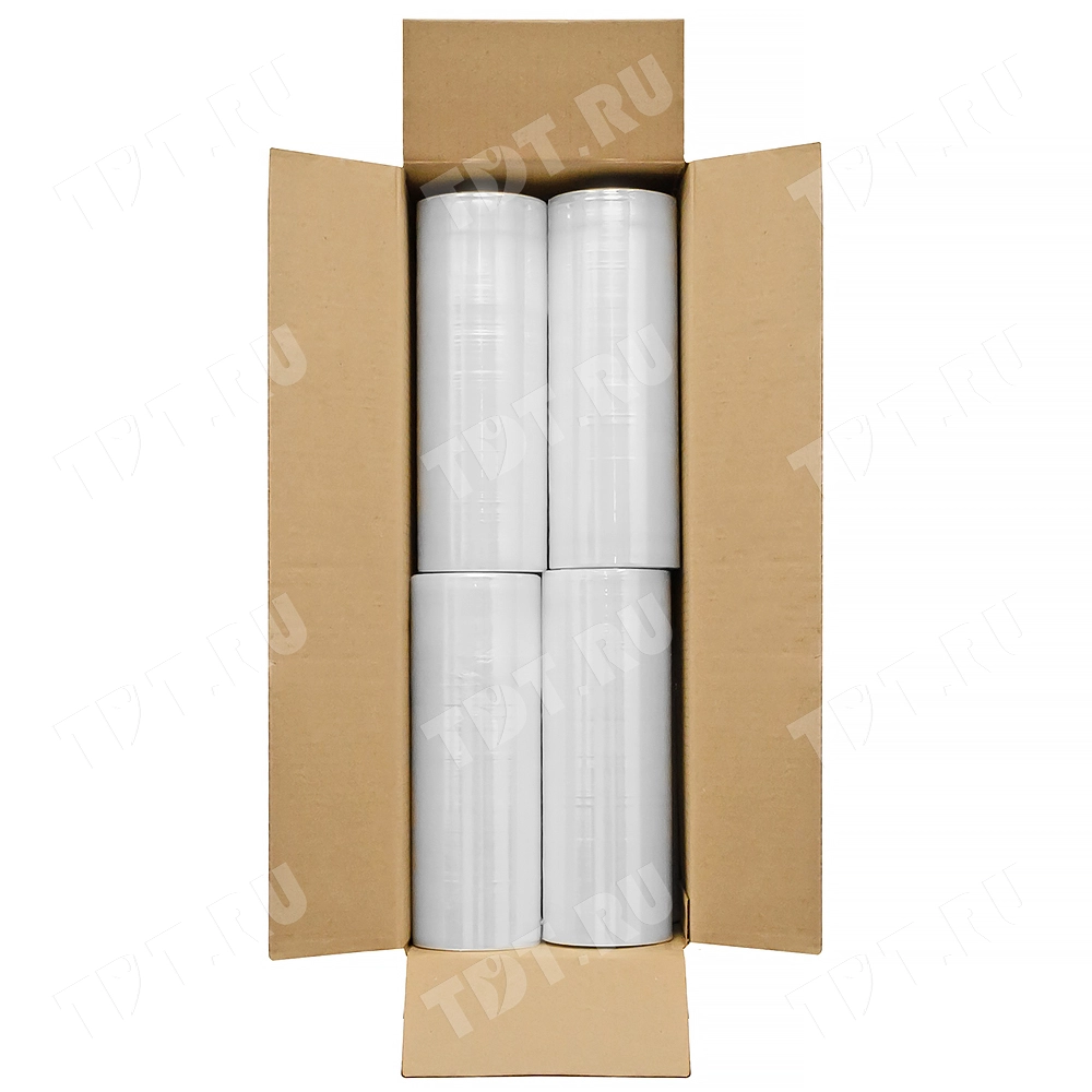 Стрейч пленка прозрачная, мини-ролик, 250 мм, 20 мкм, 1.0 кг, 1 сорт