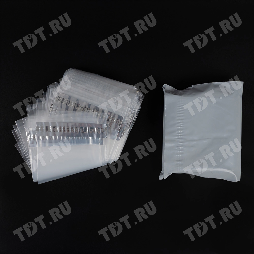 Курьер-пакет прозрачный, без кармана, 100*150+40 мм, 50 мкм, 100 шт.