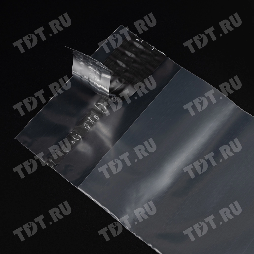 Курьер-пакет прозрачный, без кармана, 100*150+40 мм, 50 мкм, 100 шт.
