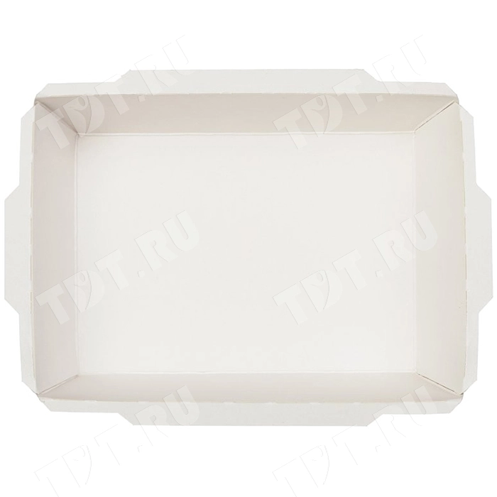 Контейнер «Crystal Box» с прозрачной крышкой, белый, 400 мл, 145*95*45 мм, 50 шт.